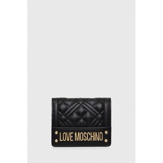 Love Moschino portfel damski kolor czarny ze sklepu ANSWEAR.com w kategorii Portfele damskie - zdjęcie 169859168