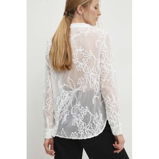 Answear Lab bluzka damska kolor biały wzorzysta ze sklepu ANSWEAR.com w kategorii Bluzki damskie - zdjęcie 169859265