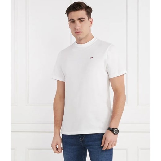 T-shirt męski Tommy Jeans biały casual z krótkim rękawem 