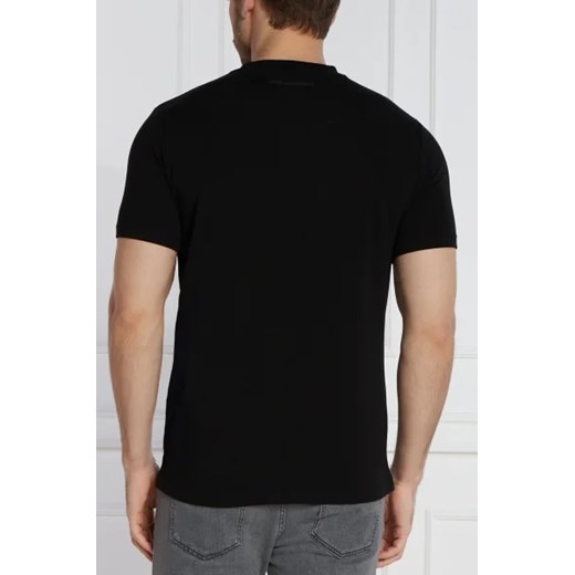 T-shirt męski Karl Lagerfeld czarny bawełniany z krótkimi rękawami 