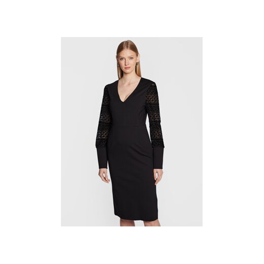 TWINSET Sukienka koktajlowa 222TT2180 Czarny Slim Fit ze sklepu MODIVO w kategorii Sukienki - zdjęcie 169871348