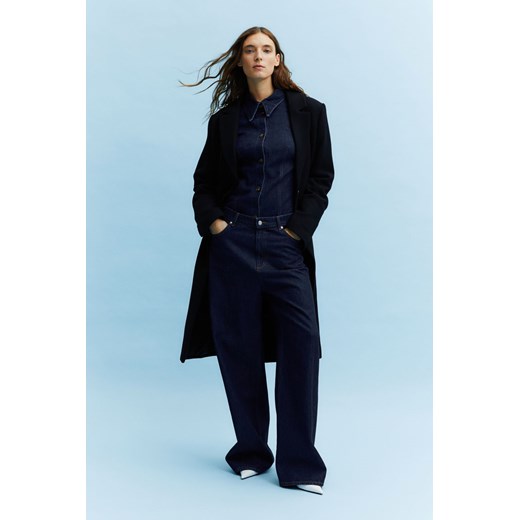 H & M - Jednorzędowy płaszcz - Czarny H & M M H&M