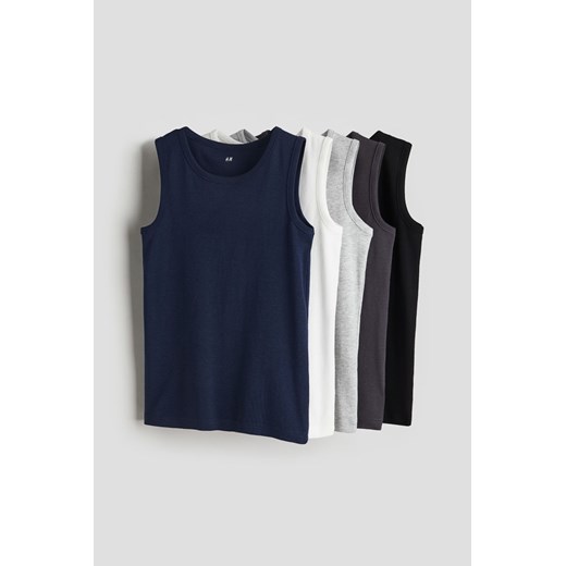 H & M - Bawełniana koszulka 5-pak - Niebieski ze sklepu H&M w kategorii T-shirty chłopięce - zdjęcie 169871807