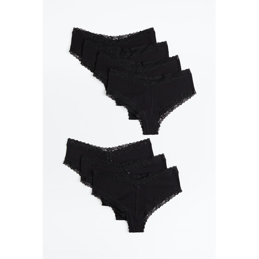 H & M - Dżersejowe figi hipster 7-pak - Czarny H & M M H&M