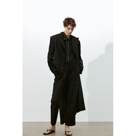 H & M - Szerokie spodnie z kantami - Czarny ze sklepu H&M w kategorii Spodnie damskie - zdjęcie 169871908