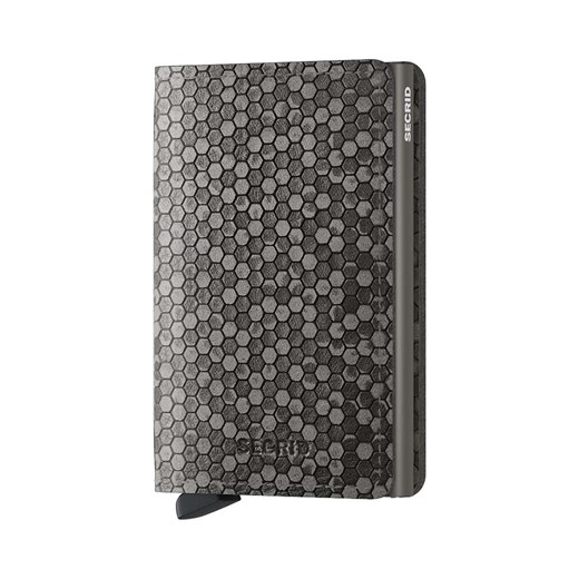 Secrid portfel skórzany Slimwallet Hexagon Grey kolor szary ze sklepu ANSWEAR.com w kategorii Portfele damskie - zdjęcie 169872639