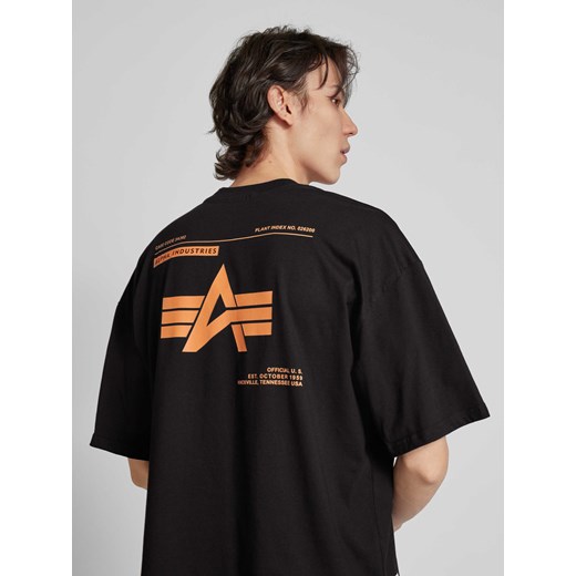 T-shirt z naszywką z logo model ‘LOGO’ Alpha Industries XXL Peek&Cloppenburg 