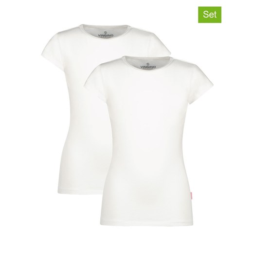 Vingino Koszulki (2 szt.) w kolorze białym ze sklepu Limango Polska w kategorii Bluzki dziewczęce - zdjęcie 169875065