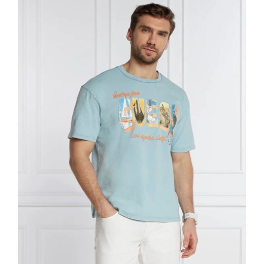 T-shirt męski Guess z krótkimi rękawami wiosenny 