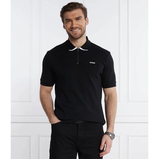 Hugo Boss t-shirt męski z krótkim rękawem czarny bawełniany 