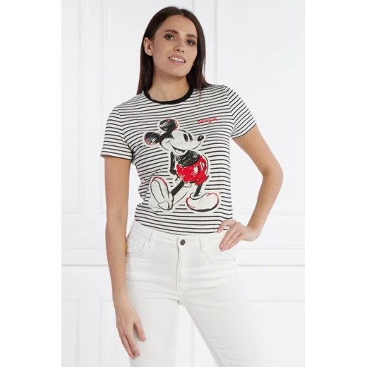 Desigual T-shirt DESIGUAL X MICKEY MOUSE | Regular Fit Desigual XL wyprzedaż Gomez Fashion Store