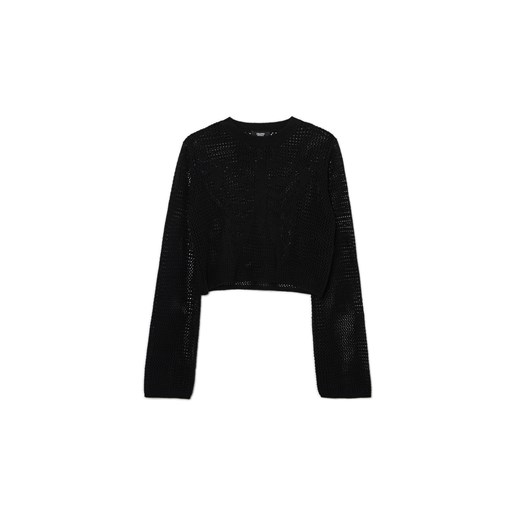 Cropp - Czarny sweter z ozdobnym wzorem - czarny ze sklepu Cropp w kategorii Swetry damskie - zdjęcie 169878248