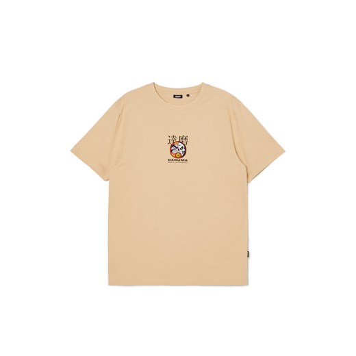 Cropp - Beżowa koszulka z haftem - beżowy ze sklepu Cropp w kategorii T-shirty męskie - zdjęcie 169878359