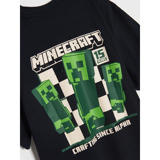 Sinsay - Koszulka Minecraft - czarny Sinsay 152 Sinsay