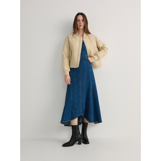 Reserved - Pikowana kurtka z bawełny - beżowy ze sklepu Reserved w kategorii Kurtki damskie - zdjęcie 169878768