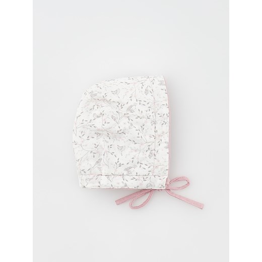 Reserved - Bawełniana czapka z wiązaniem - różowy ze sklepu Reserved w kategorii Czapki dziecięce - zdjęcie 169878989