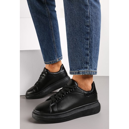 Czarne Sneakersy na Grubej Podeszwie Hypnotic ze sklepu born2be.pl w kategorii Buty sportowe damskie - zdjęcie 169879178