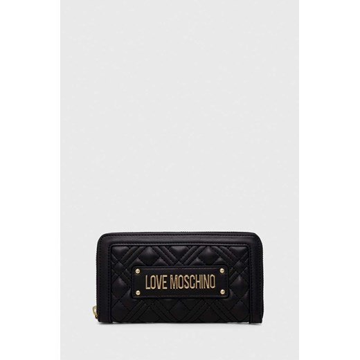 Love Moschino portfel damski kolor czarny ze sklepu ANSWEAR.com w kategorii Portfele damskie - zdjęcie 169879995