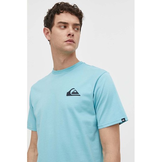 Quiksilver t-shirt bawełniany męski kolor niebieski z nadrukiem ze sklepu ANSWEAR.com w kategorii T-shirty męskie - zdjęcie 169880047