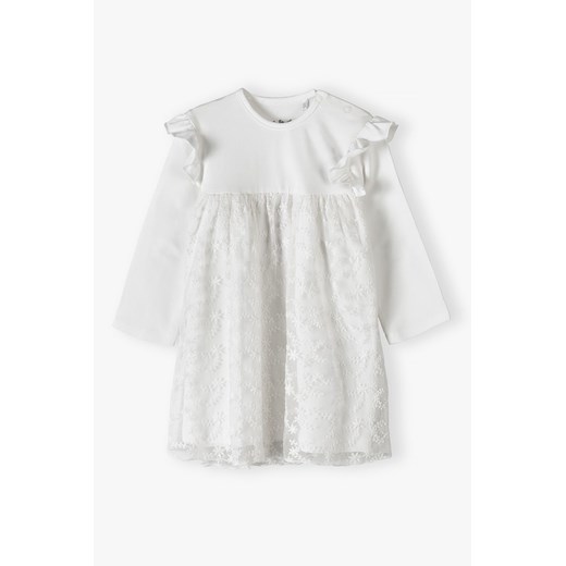 Elegancka sukienka dla niemowlaka - ecru - 5.10.15. ze sklepu 5.10.15 w kategorii Sukienki niemowlęce - zdjęcie 169880085