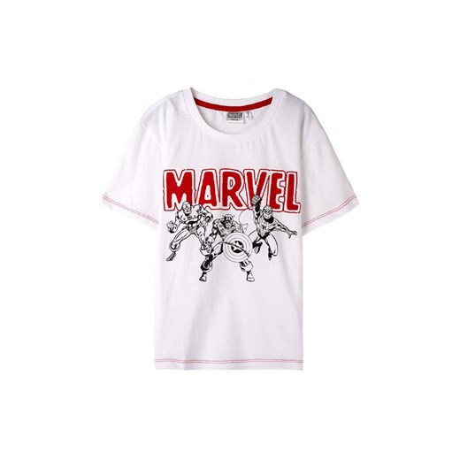 Biała koszulka chłopięca Marvel ze sklepu 5.10.15 w kategorii T-shirty chłopięce - zdjęcie 169880178