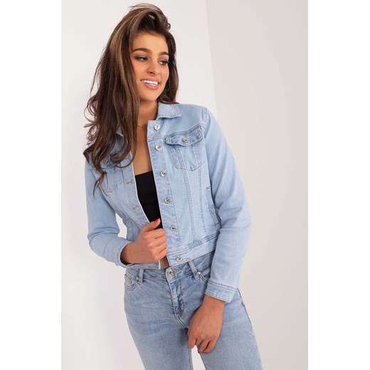 Jasnoniebieska damska kurtka jeansowa z denimu ze sklepu 5.10.15 w kategorii Kurtki damskie - zdjęcie 169880315