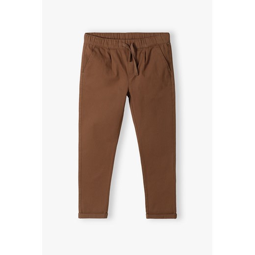 Brązowe spodnie dla chłopca - regular ze sklepu 5.10.15 w kategorii Spodnie chłopięce - zdjęcie 169880396