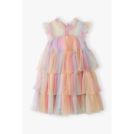 Kolorowa tiulowa sukienka dla dziewczynki - 5.10.15. ze sklepu 5.10.15 w kategorii Sukienki dziewczęce - zdjęcie 169880545