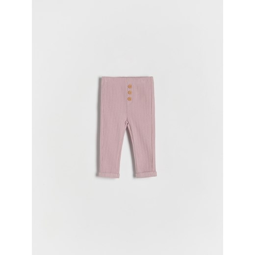 Reserved - Prążkowane legginsy - brudny róż ze sklepu Reserved w kategorii Legginsy niemowlęce - zdjęcie 169881799