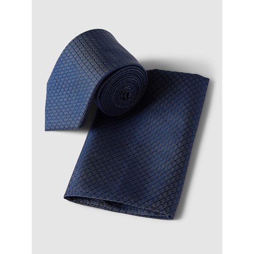 Krawat i poszetka z jedwabiu w zestawie ze sklepu Peek&Cloppenburg  w kategorii Krawaty - zdjęcie 169882366