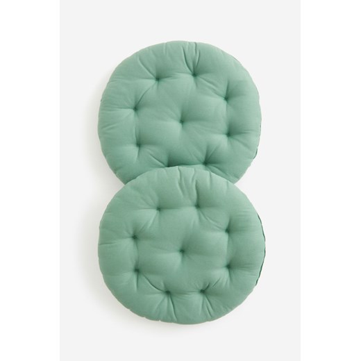 H & M - Okrągła poduszka na krzesło 2-pak - Zielony ze sklepu H&M w kategorii Tekstylia ogrodowe - zdjęcie 169882706