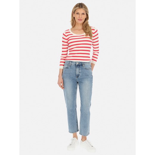 Spodnie jeansowe damskie z prostymi nogawkami Red Button Tara ze sklepu Eye For Fashion w kategorii Jeansy damskie - zdjęcie 169883618