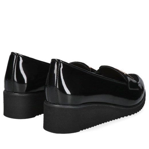 Damskie, czarne loafersy ze skóry zamszowej, Conhpol Relax, RE2763-01 39 Konopka Shoes