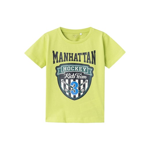 name it Koszulka w kolorze jasnozielonym ze wzorem ze sklepu Limango Polska w kategorii T-shirty chłopięce - zdjęcie 169886328