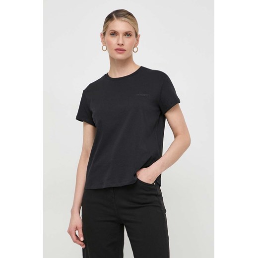 Patrizia Pepe t-shirt bawełniany damski kolor czarny 2M4373 J111 ze sklepu ANSWEAR.com w kategorii Bluzki damskie - zdjęcie 169887526
