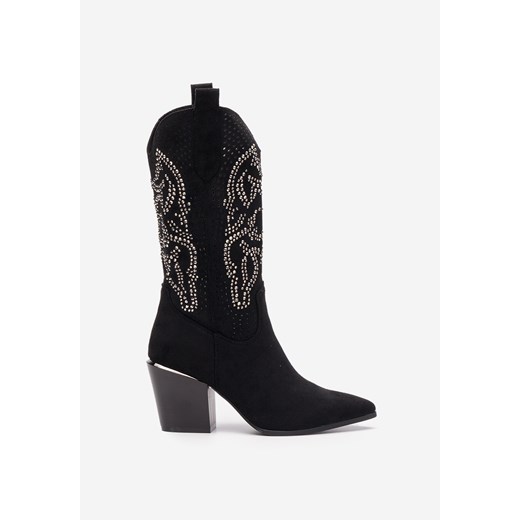 Czarne kozaki kowbojki damskie Ysrana Zapatos 39 Zapatos