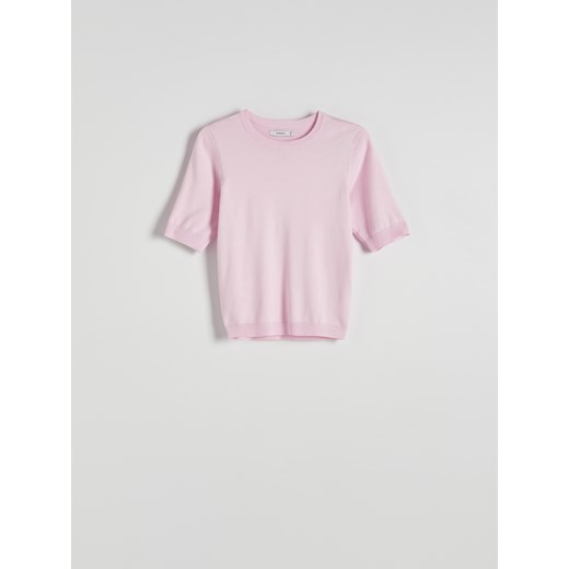 Reserved - Bluzka z wiskozą - różowy ze sklepu Reserved w kategorii Bluzki damskie - zdjęcie 169891089