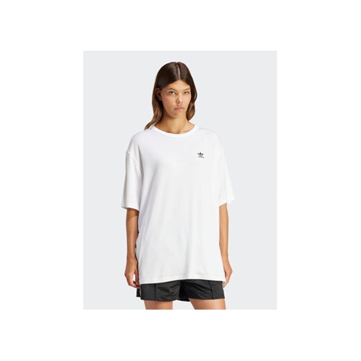 adidas T-Shirt adicolor Trefoil IR8064 Biały Loose Fit ze sklepu MODIVO w kategorii Bluzki damskie - zdjęcie 169895486