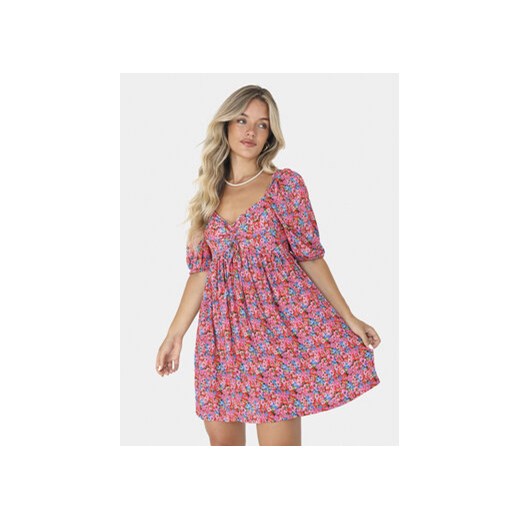 Brave Soul Sukienka letnia LDRW-654LYDIA Różowy Straight Fit ze sklepu MODIVO w kategorii Sukienki - zdjęcie 169896297