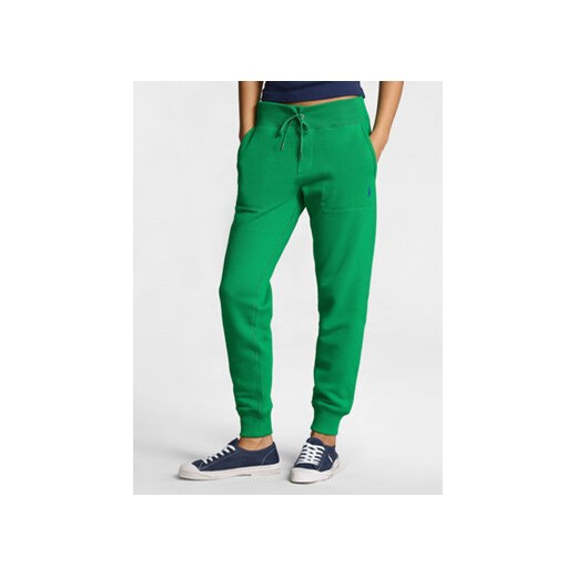 Polo Ralph Lauren Spodnie dresowe Mari 211839386031 Zielony Relaxed Fit ze sklepu MODIVO w kategorii Spodnie damskie - zdjęcie 169896518
