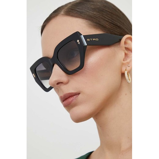 Etro okulary przeciwsłoneczne damskie kolor czarny ETRO 0010/S ze sklepu ANSWEAR.com w kategorii Okulary przeciwsłoneczne damskie - zdjęcie 169903775