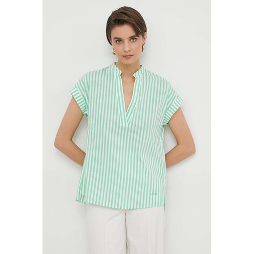 Joop! bluzka damska kolor zielony wzorzysta 3004172110017800 ze sklepu ANSWEAR.com w kategorii Bluzki damskie - zdjęcie 169903899