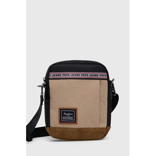 Pepe Jeans saszetka CALLUM ROBEN kolor beżowy PM030827 ze sklepu ANSWEAR.com w kategorii Torby męskie - zdjęcie 169904246