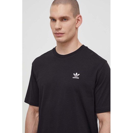 adidas Originals t-shirt bawełniany Essential Tee męski kolor czarny z aplikacją IR9690 ze sklepu ANSWEAR.com w kategorii T-shirty męskie - zdjęcie 169904345