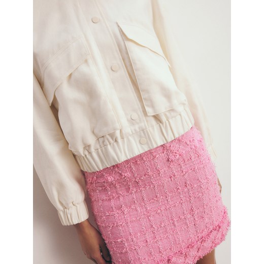 Reserved - Tweedowa spódnica mini - fioletowy ze sklepu Reserved w kategorii Spódnice - zdjęcie 169904836