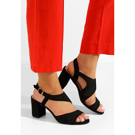 Czarne eleganckie sandały Floresta ze sklepu Zapatos w kategorii Sandały damskie - zdjęcie 169905306
