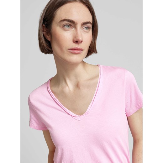 T-shirt ze zrolowanym brzegiem model ‘TULLI’ Mos Mosh S Peek&Cloppenburg 