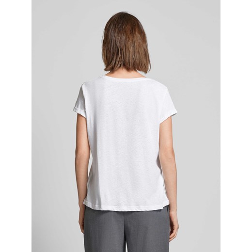 T-shirt z obszyciem kamieniami stras model ‘LAURA’ Mos Mosh L Peek&Cloppenburg 