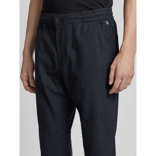 Spodnie o kroju regular fit z mieszanki lnu i bawełny z elastycznym pasem 34/32 Peek&Cloppenburg 