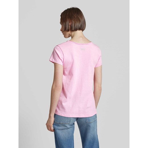 T-shirt ze zrolowanym brzegiem model ‘TULLI’ Mos Mosh M Peek&Cloppenburg 